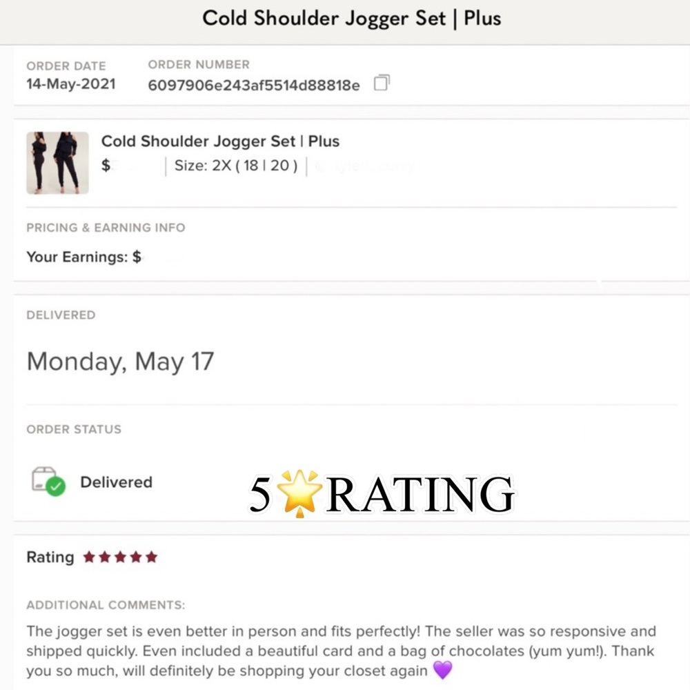 Cold Shoulder Jogger Set | Plus - Picture 3 of 6